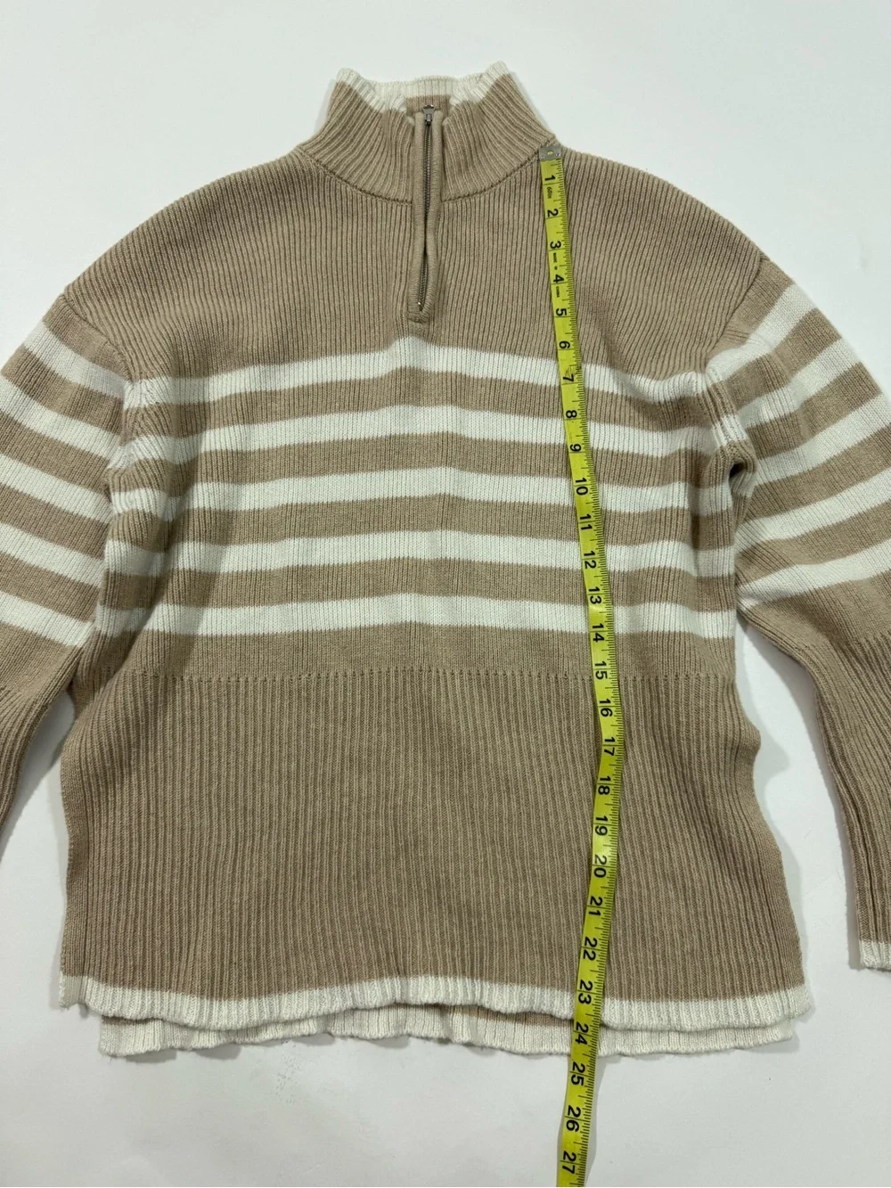 Rails Tessa Sand Stripe Sweater Wool Blend
